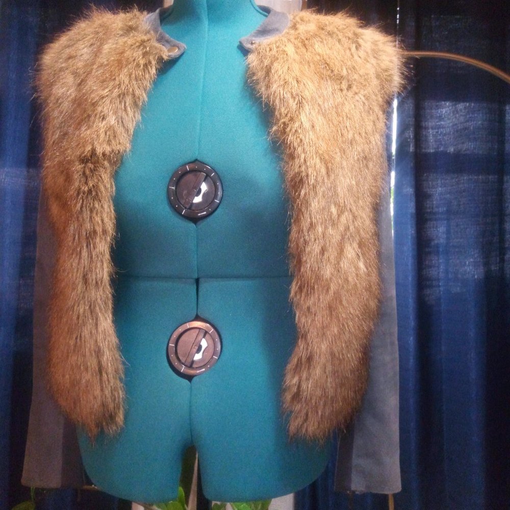 Twelfth Street by Cynthia Vincent Faux Fur Front and Genuine Suede Jacket Sz 6 - Picture 6 of 16